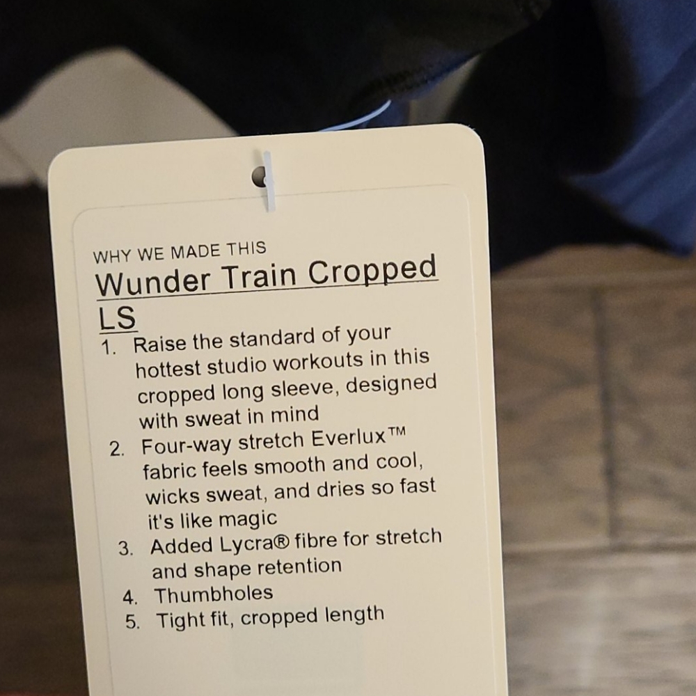 Nwt! Lululemon wunder train cropped LS camo - Picture 4 of 6